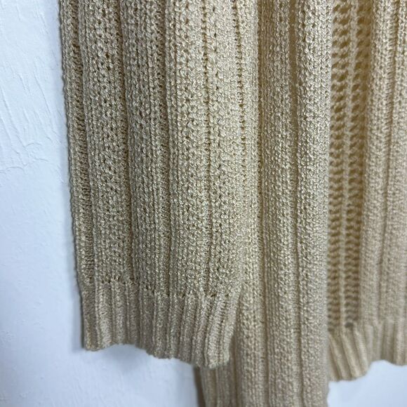POL Tan Color Open Front Knitted Cardigan Sweater Size L - Picture 3 of 10
